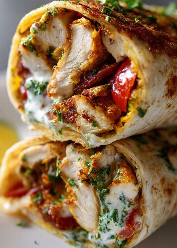 Chicken Shawarma with Garlic Sauce Recipe (Easy & Delicious)