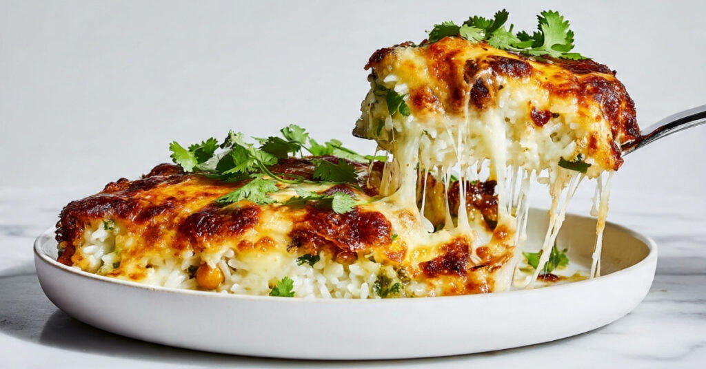 salsa verde rice bake