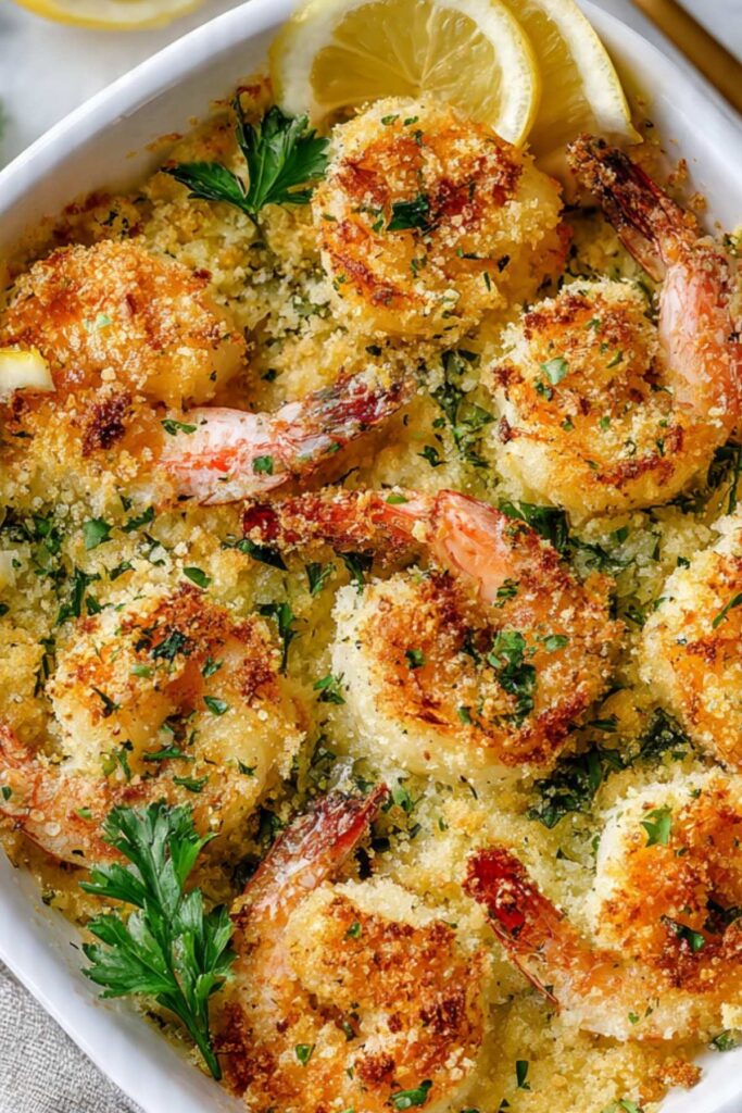 garlic parmesan baked shrimp - Spoonista