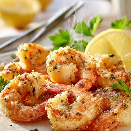 garlic parmesan baked shrimp - Spoonista