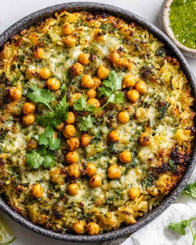 salsa verde rice bake