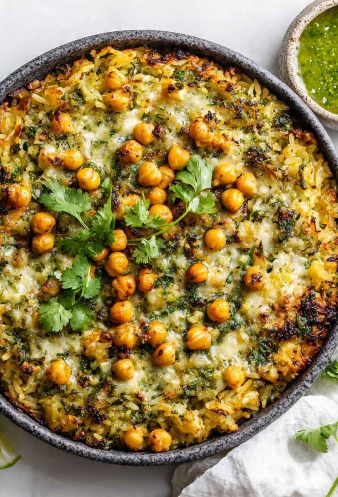 salsa verde rice bake