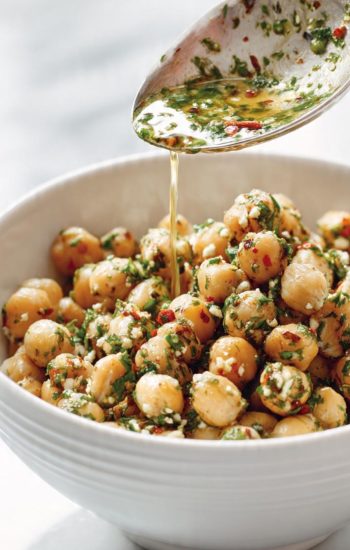 Bold, Zesty Chimichurri Chickpeas with Feta