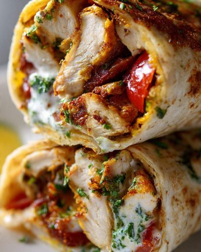 Chicken Shawarma with Garlic Sauce Recipe (Easy & Delicious)