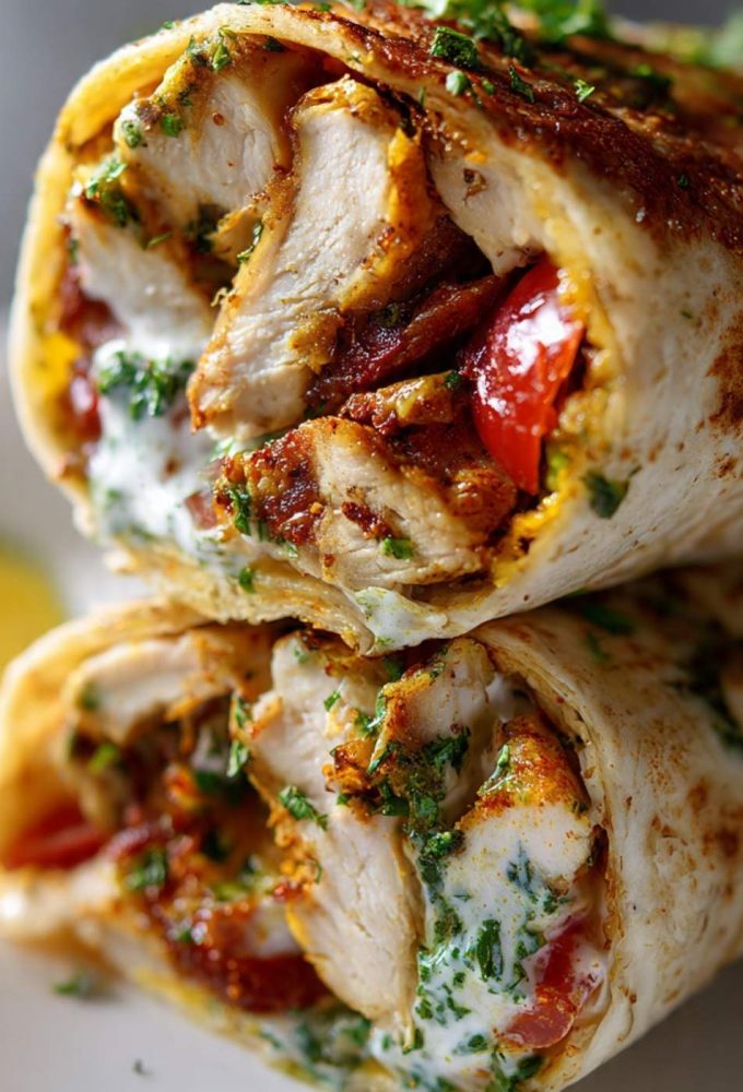 Chicken Shawarma with Garlic Sauce Recipe (Easy & Delicious)
