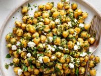 Bold, Zesty Chimichurri Chickpeas with Feta
