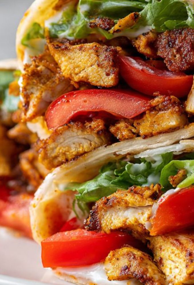 Chicken Shawarma with Garlic Sauce Recipe (Easy & Delicious)