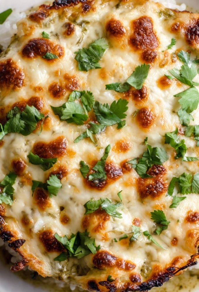 salsa verde rice bake