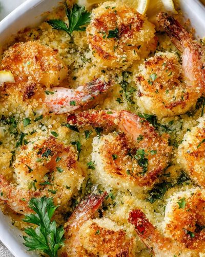 garlic parmesan baked shrimp - Spoonista