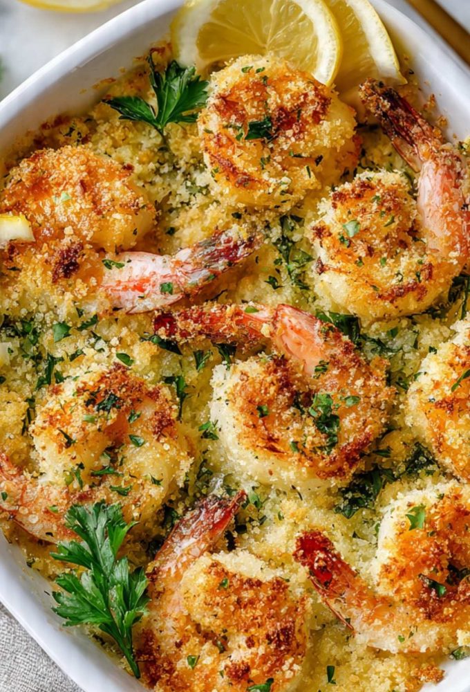 garlic parmesan baked shrimp - Spoonista