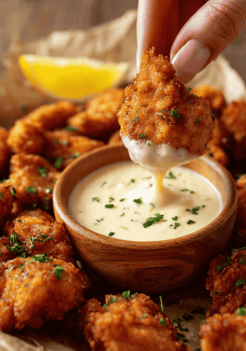Crispy golden air fryer chicken thighs with smoky spice crust on a white plate
