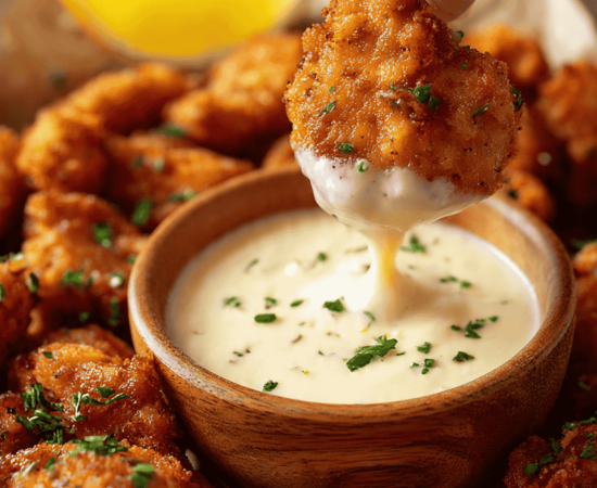 Crispy golden air fryer chicken thighs with smoky spice crust on a white plate