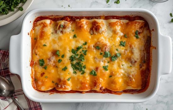 Bake and serve - Christmas Enchiladas: Festive Red and Green Holiday Enchiladas