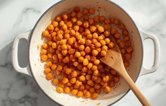 Prepare the Chickpeas - Roasted Carrot Farro Bowl with Chickpeas & Herbed Crème Fraîche
