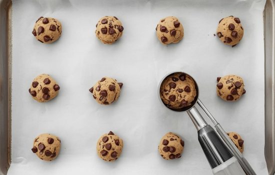 Chocolate chips and shaping: Gluten-Free Chocolate Chip Cookies
