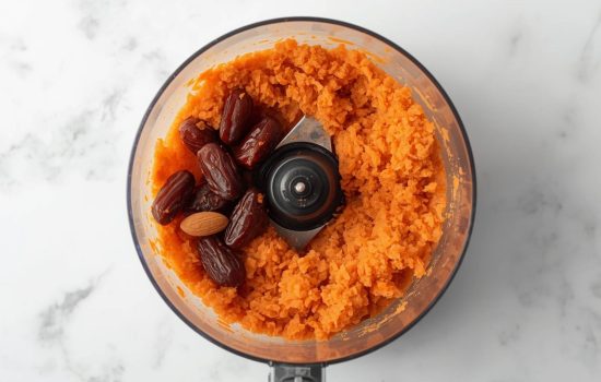 Step 2 — Blend the Mixture for Raw Vegan Carrot Cake Bites