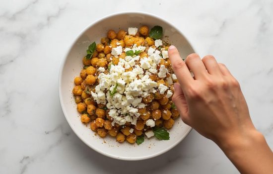 Add feta cheese-Bold, Zesty Chimichurri Chickpeas with Feta
