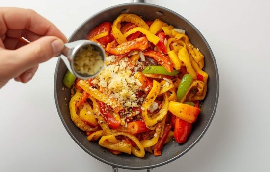 Add Garlic for Rasta Pasta Recipe