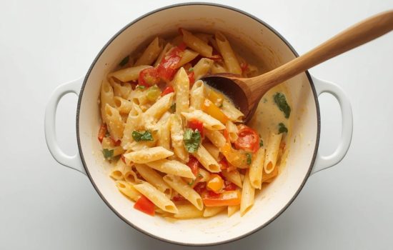 Combine Pasta & Sauce for Rasta Pasta Recipe