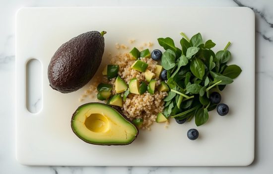 Prepare the Vegetables-avocado blueberry quinoa salad